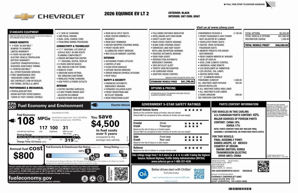 New 2026 Chevrolet Equinox EV LT w/ Convenience Package II FWD image 4