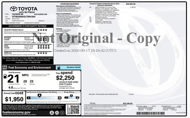 Used 2020 Toyota Tacoma SR image 4