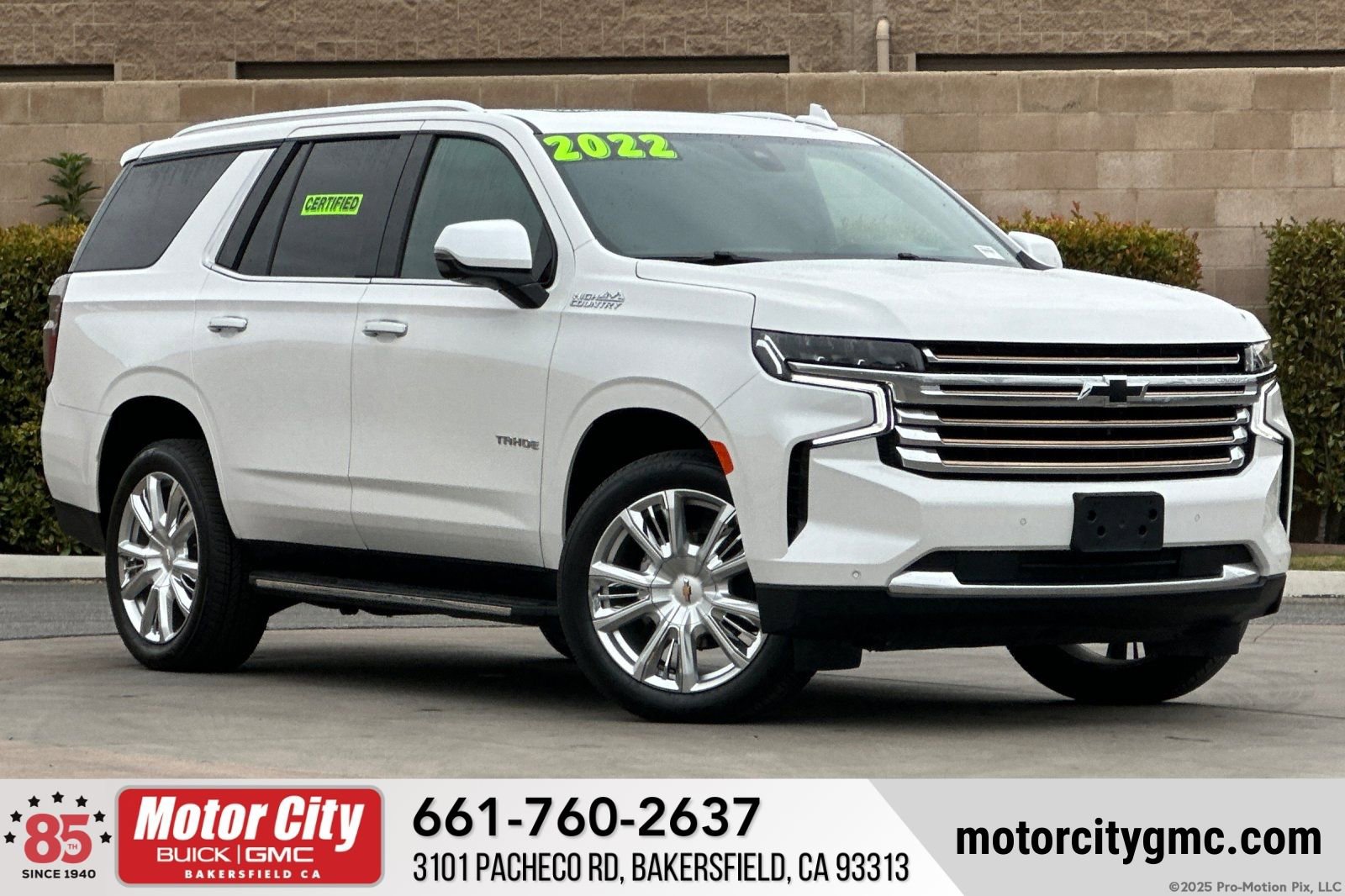 Certified 2022 Chevrolet Tahoe High Country