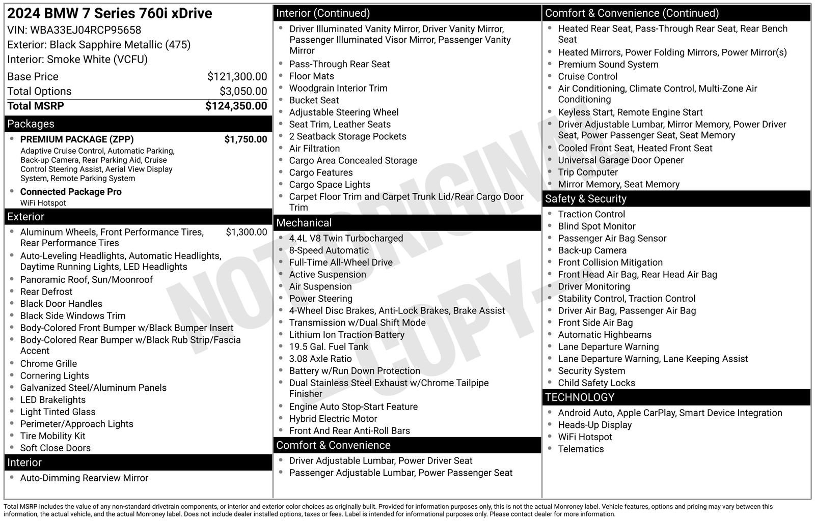 Used 2024 BMW 760i xDrive w/ Premium Package