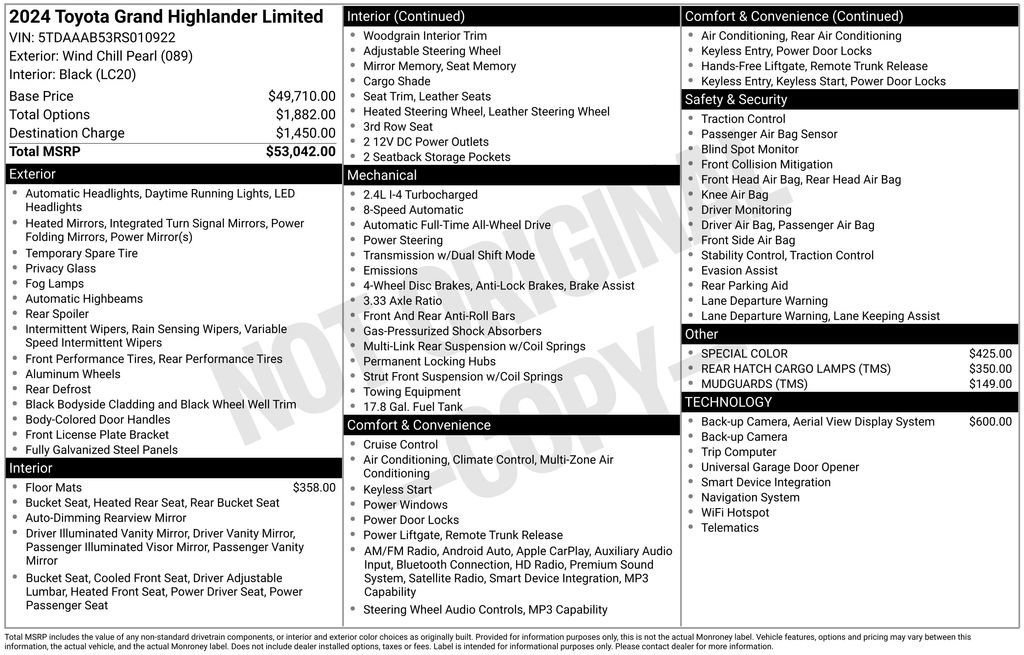 Used 2024 Toyota Grand Highlander AWD image 37