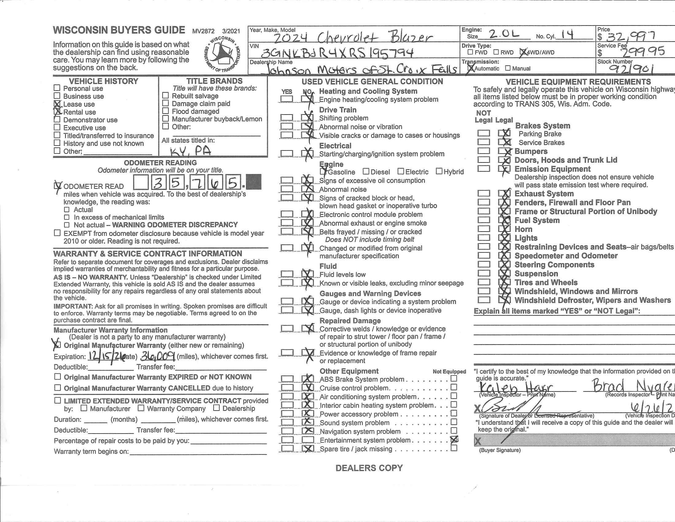 Used 2024 Chevrolet Blazer LT image 18