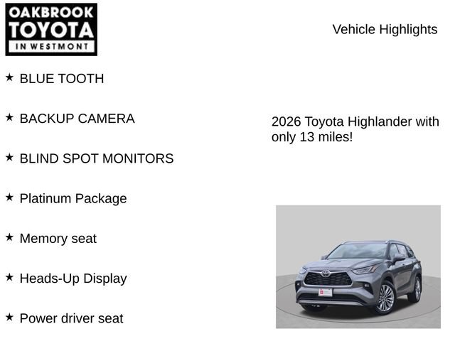 Certified 2026 Toyota Highlander Platinum AWD/4WD image 6