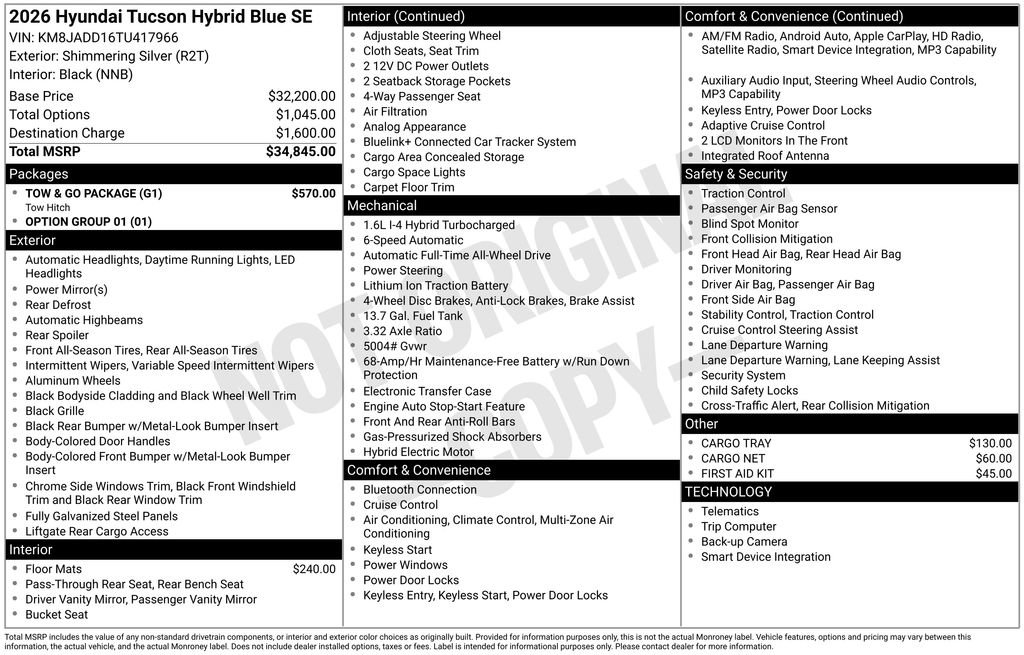 New 2026 Hyundai Tucson Blue SE w/ Tow & Go Package image 4