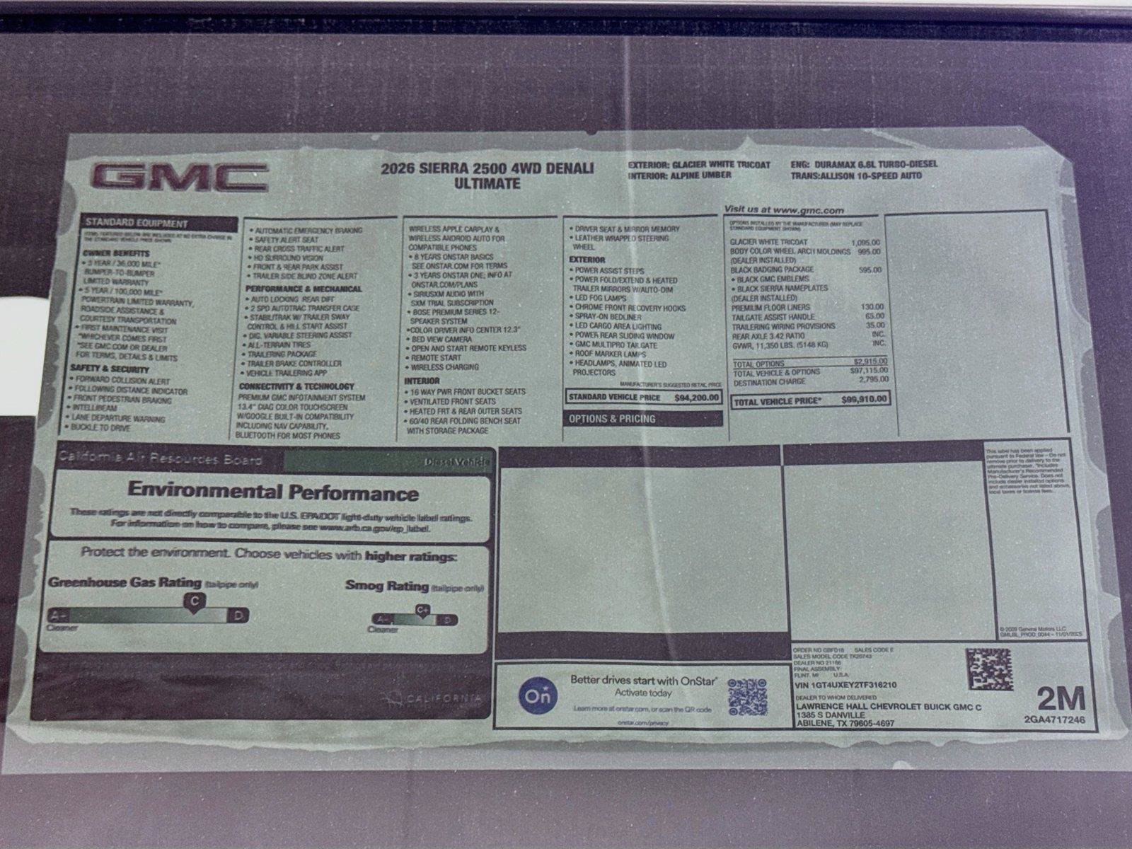 New 2026 GMC Sierra 2500 Denali Ultimate w/ LPO, Black Badging Package AWD/4WD image 20