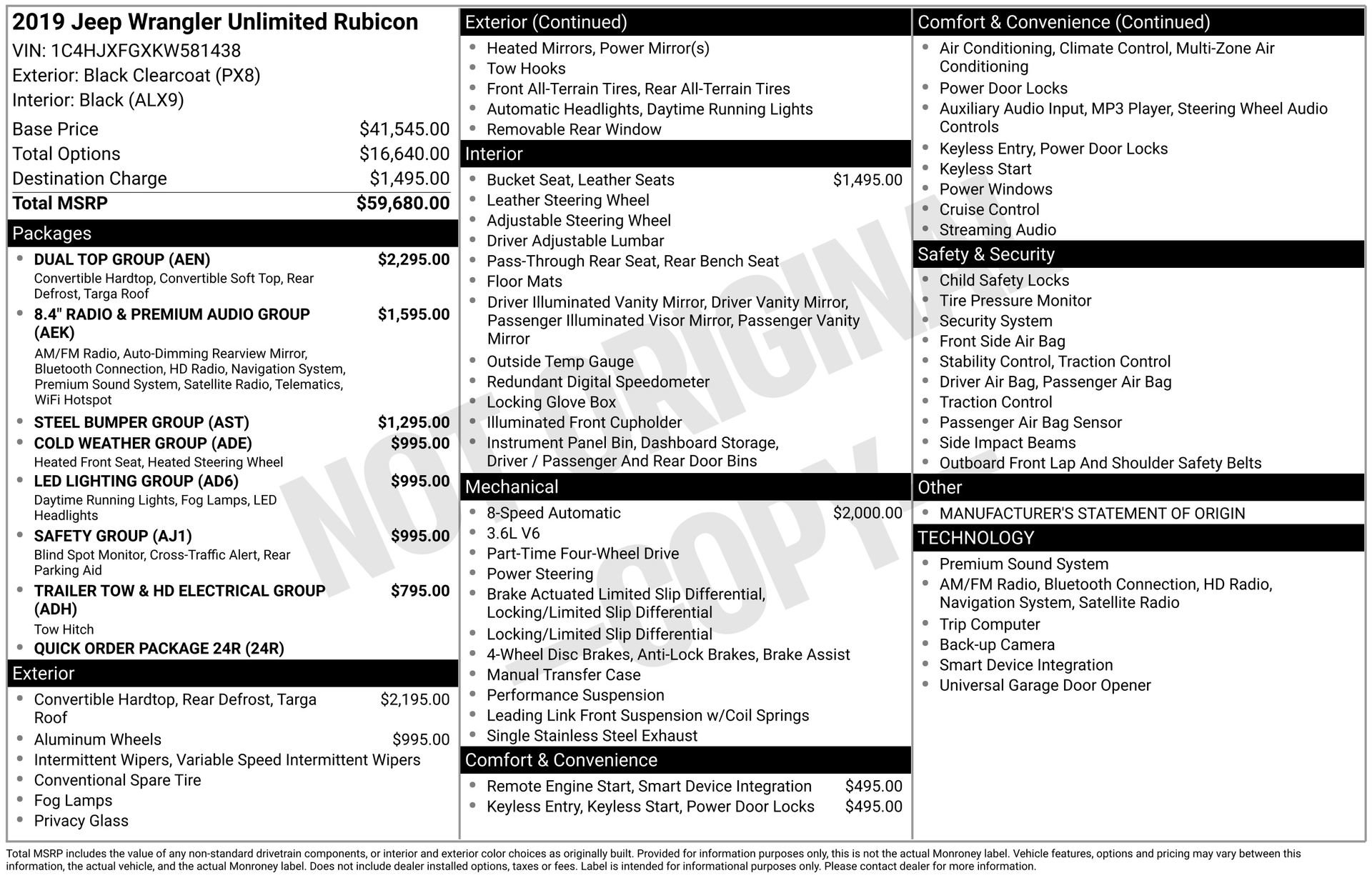 Used 2019 Jeep Wrangler Unlimited Rubicon w/ Dual Top Group image 3