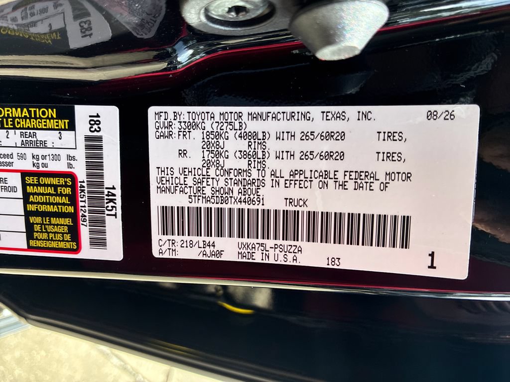 New 2026 Toyota Tundra 1794 Edition AWD/4WD image 55