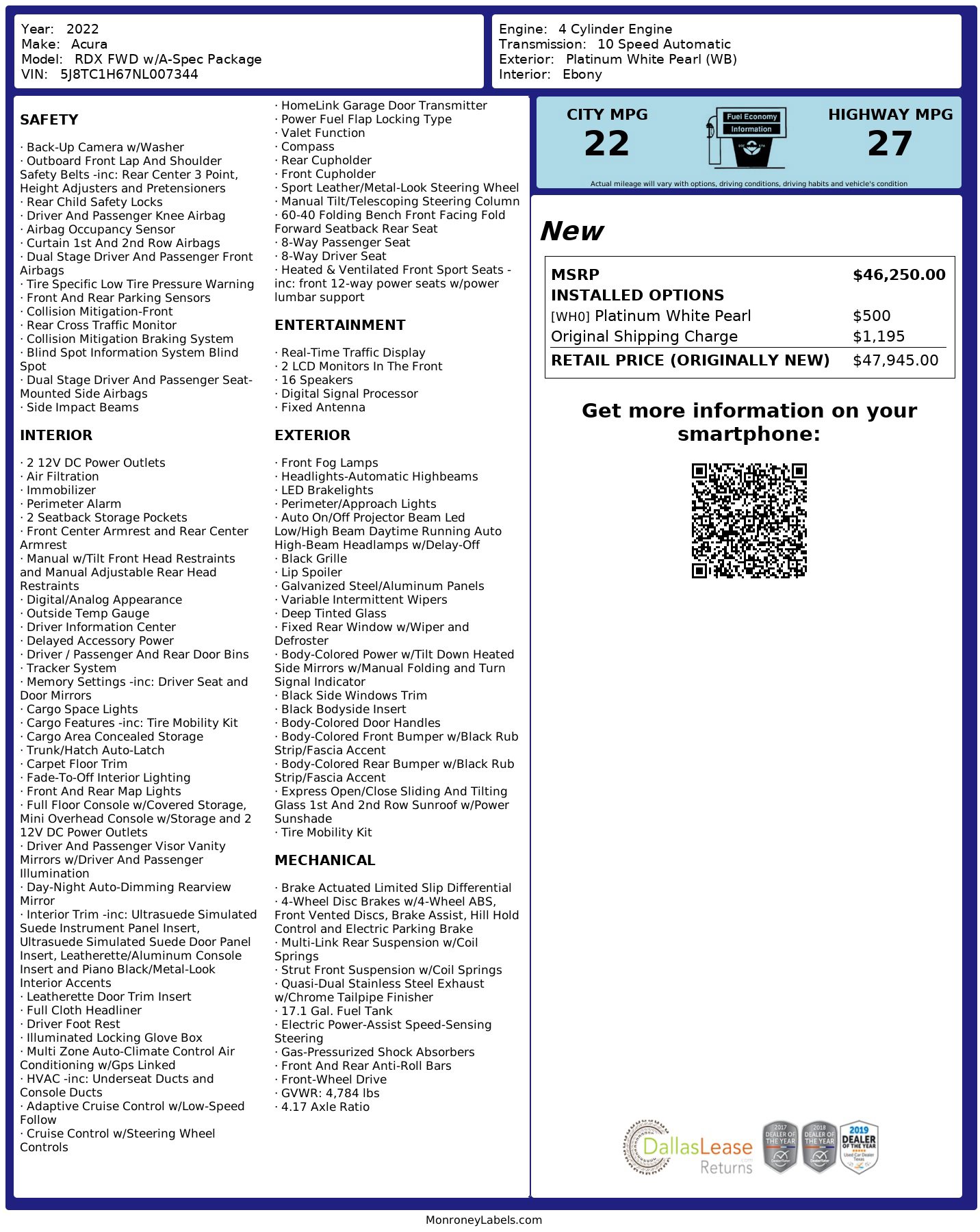 Used 2022 Acura RDX A-Spec image 3