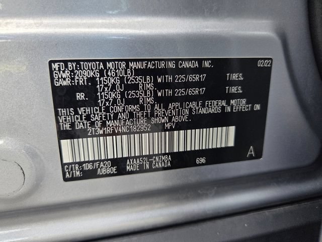 Used 2022 Toyota RAV4 XLE w/ Convenience Package FWD image 19