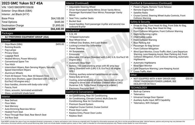 Used 2023 GMC Yukon SLT RWD image 6