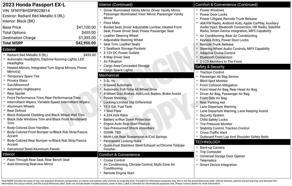 Used 2023 Honda Passport EX-L image 3