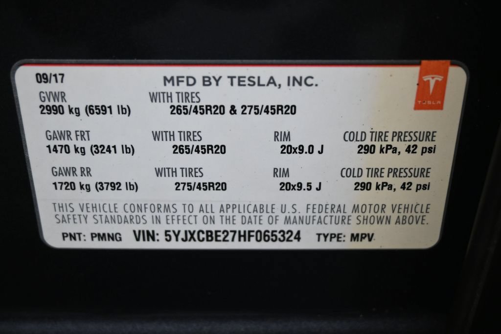 Used 2017 Tesla Model X 75D AWD/4WD image 9