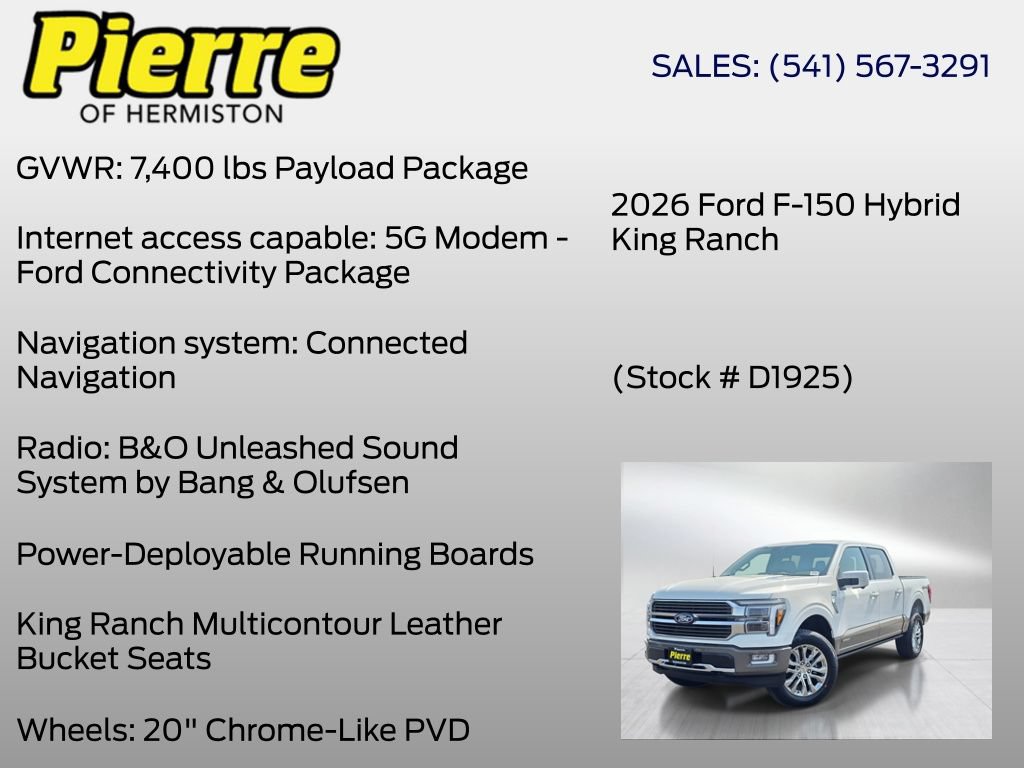 New 2026 Ford F150 King Ranch w/ Equipment Group 601A High AWD/4WD image 12