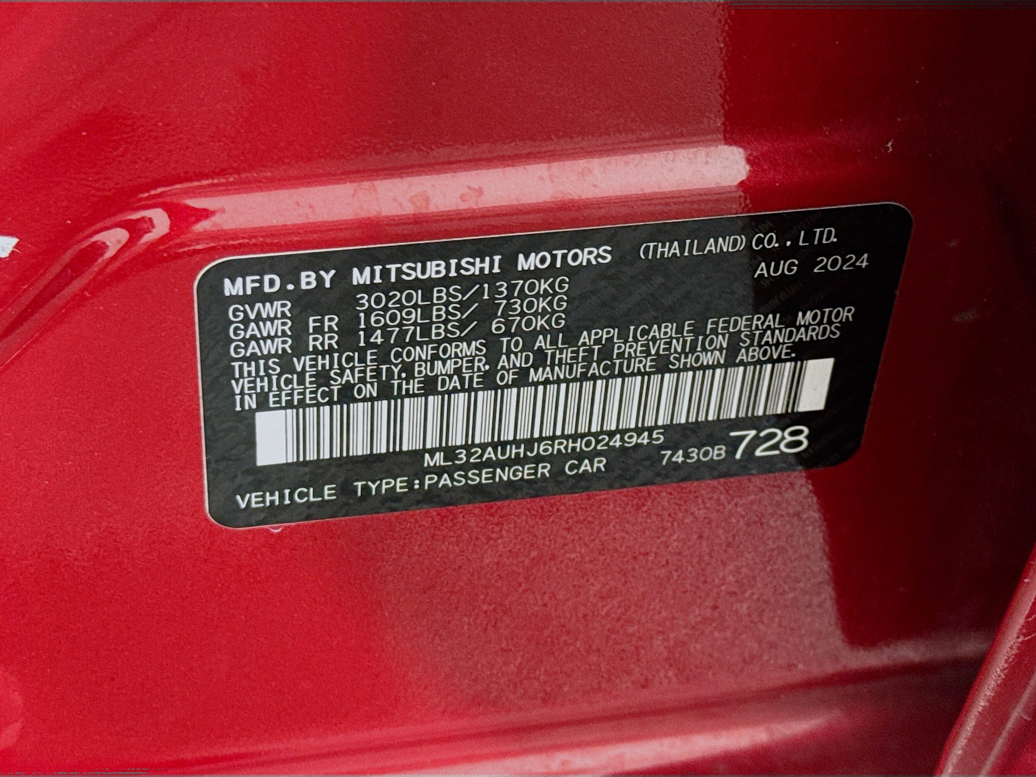 Used 2024 Mitsubishi Mirage ES FWD image 38