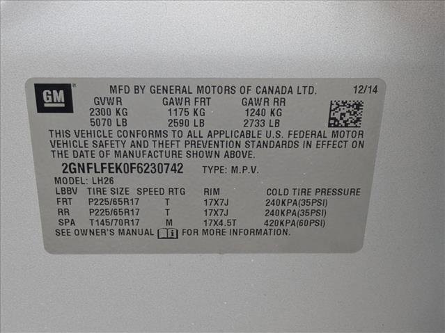 Used 2015 Chevrolet Equinox LT w/ Driver Convenience Package image 16