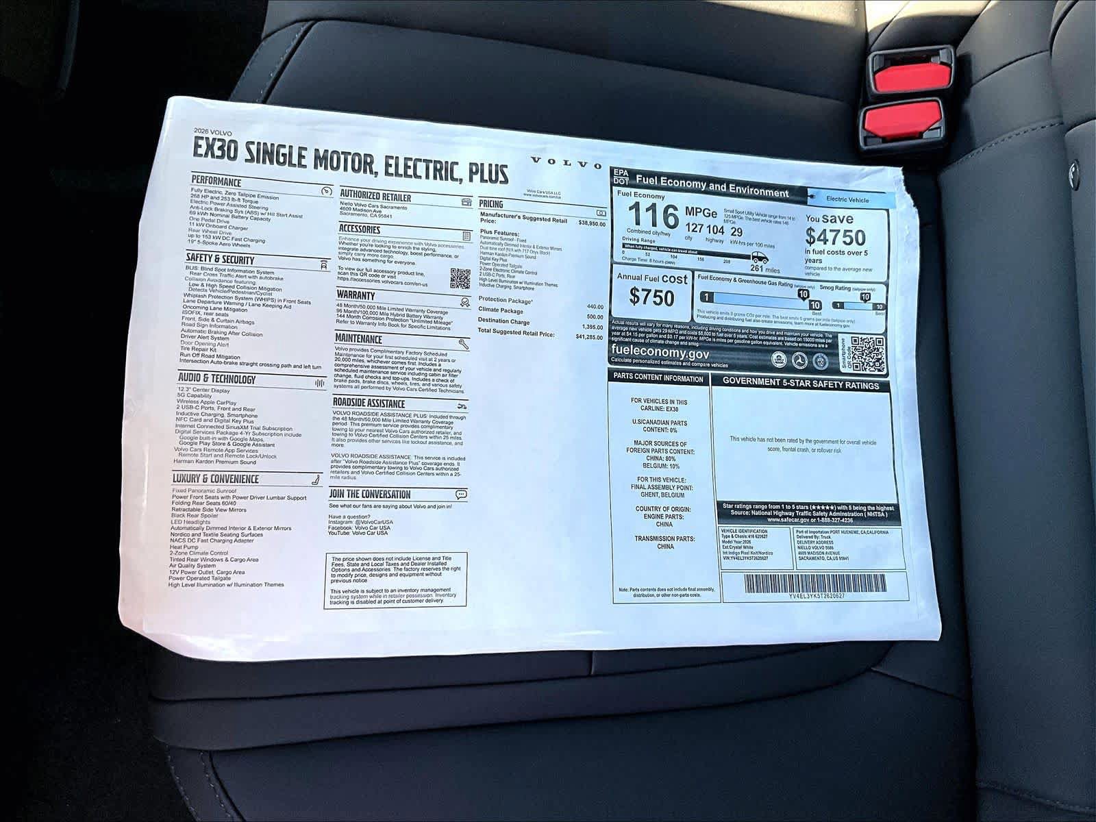 New 2026 Volvo EX30 Plus w/ Climate Package image 37