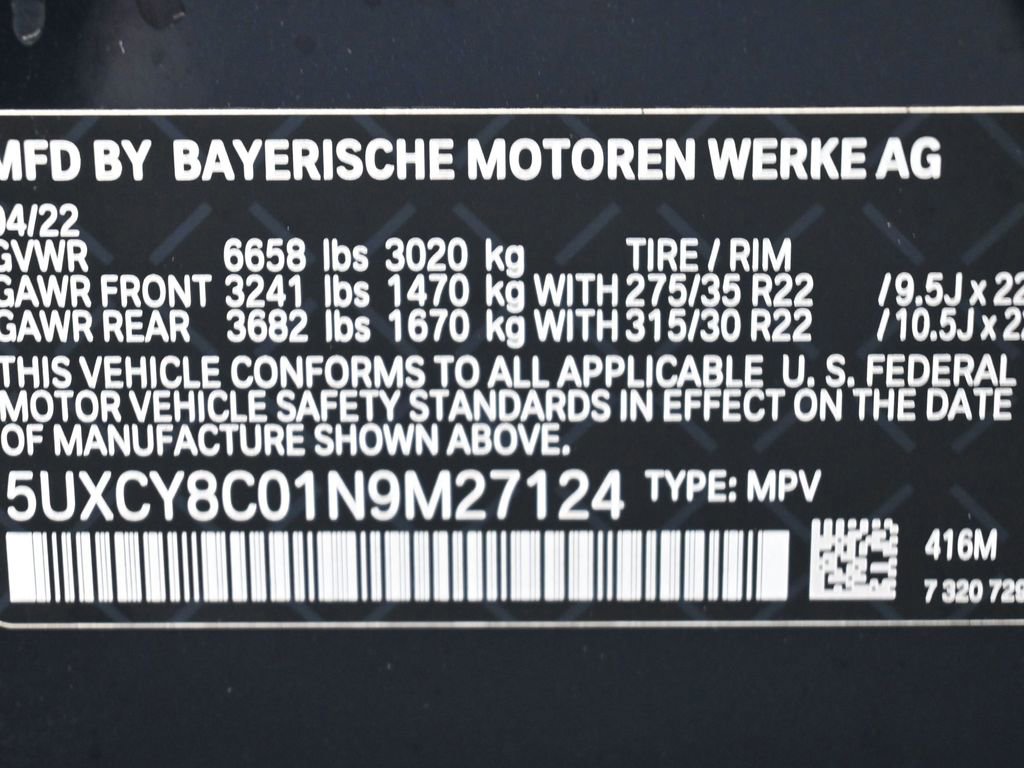 Used 2022 BMW X6 M50i w/ Executive Package image 26