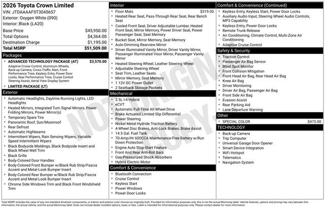 New 2026 Toyota Crown Limited w/ Advanced Technology Package image 7
