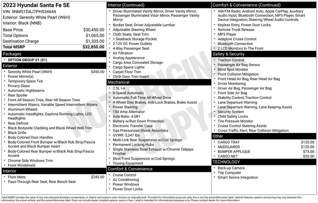 Certified 2023 Hyundai Santa Fe SE AWD/4WD image 35
