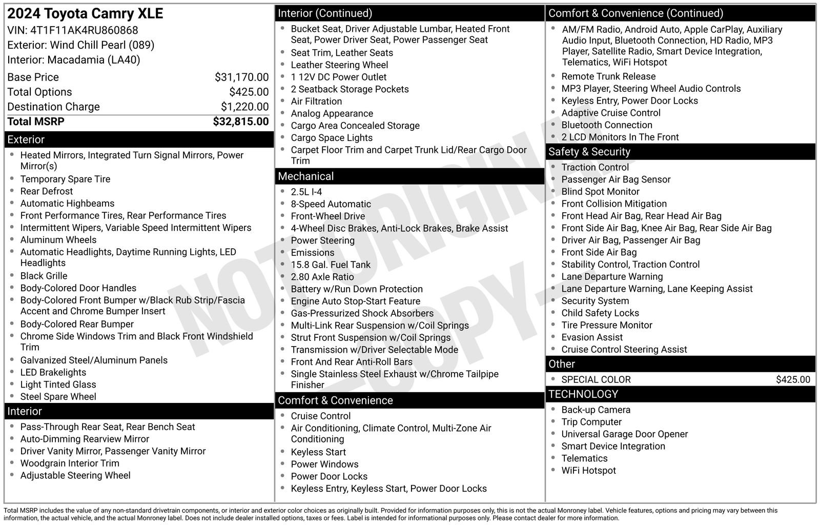 Used 2024 Toyota Camry XLE image 42