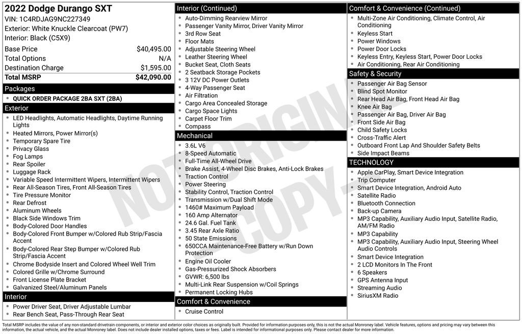 Used 2022 Dodge Durango SXT image 12