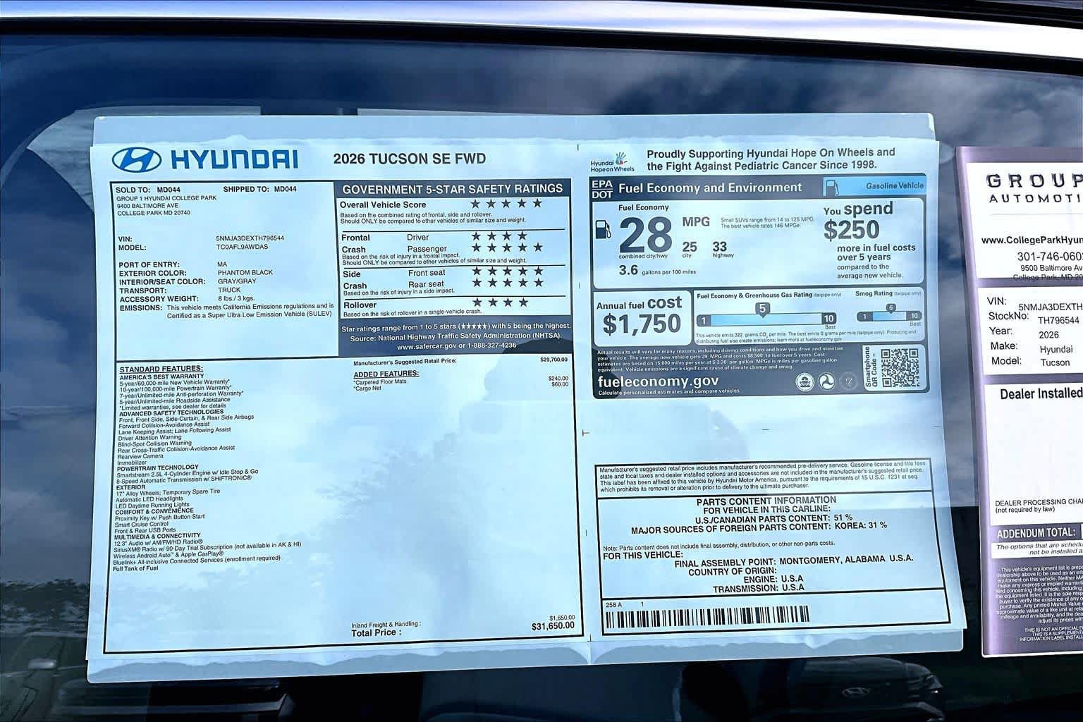New 2026 Hyundai Tucson SE FWD image 19