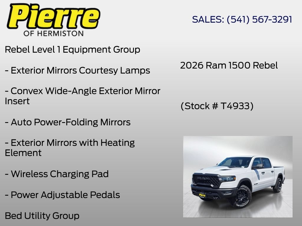 New 2026 RAM 1500 Rebel w/ Bed Utility Group AWD/4WD image 12