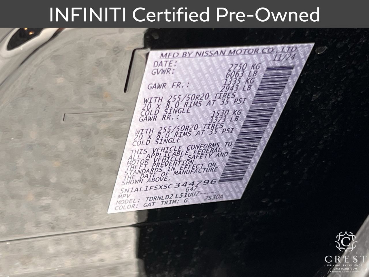 Certified 2025 INFINITI QX60 Luxe AWD/4WD image 33