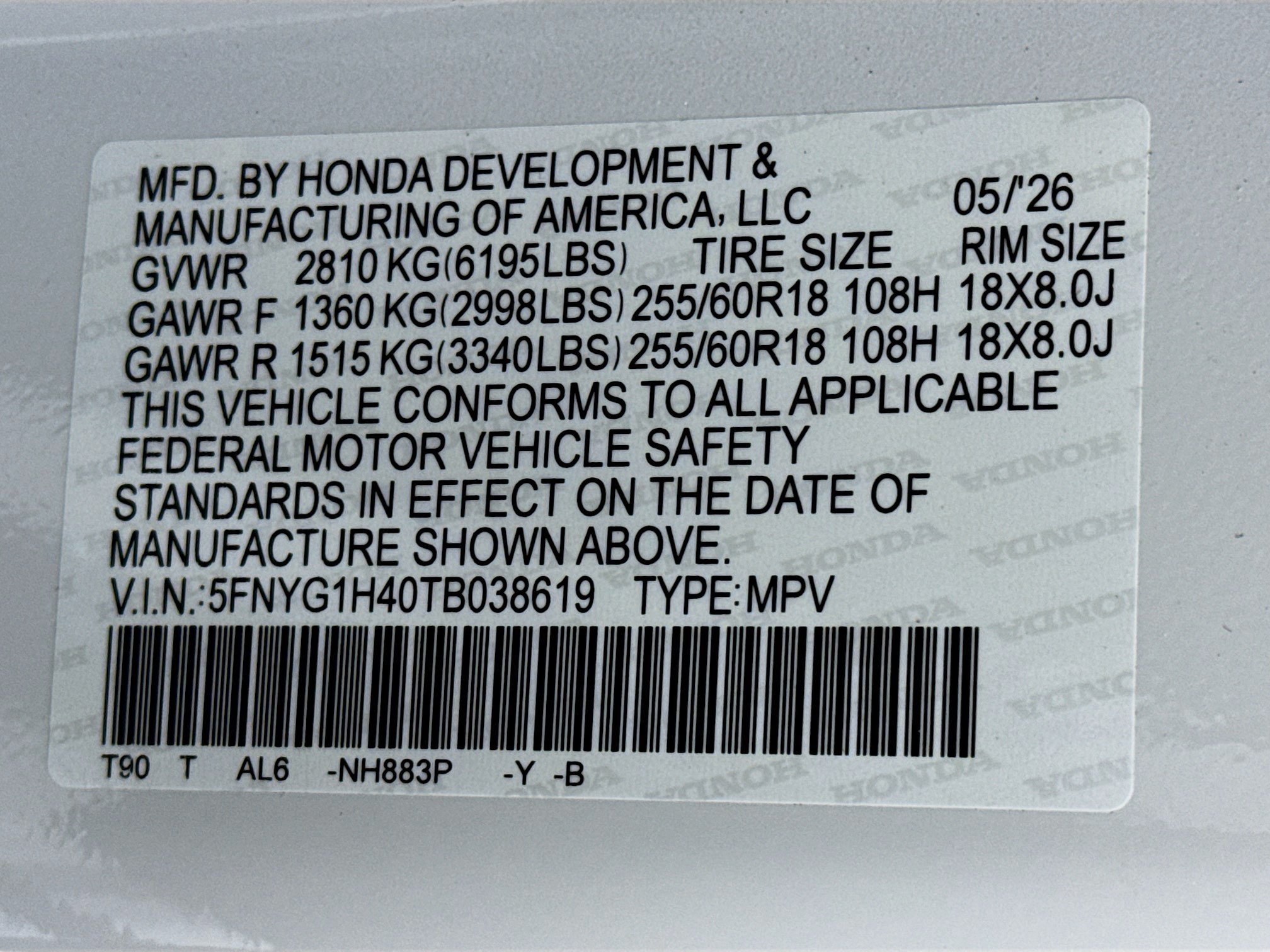 New 2026 Honda Pilot EX-L image 33