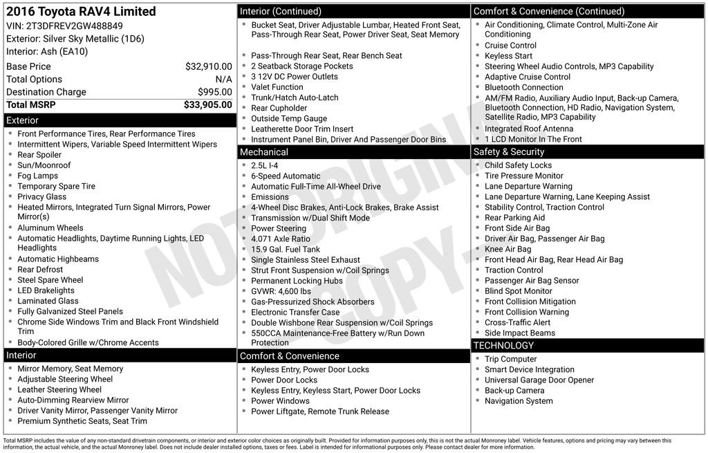 Used 2016 Toyota RAV4 Limited image 25