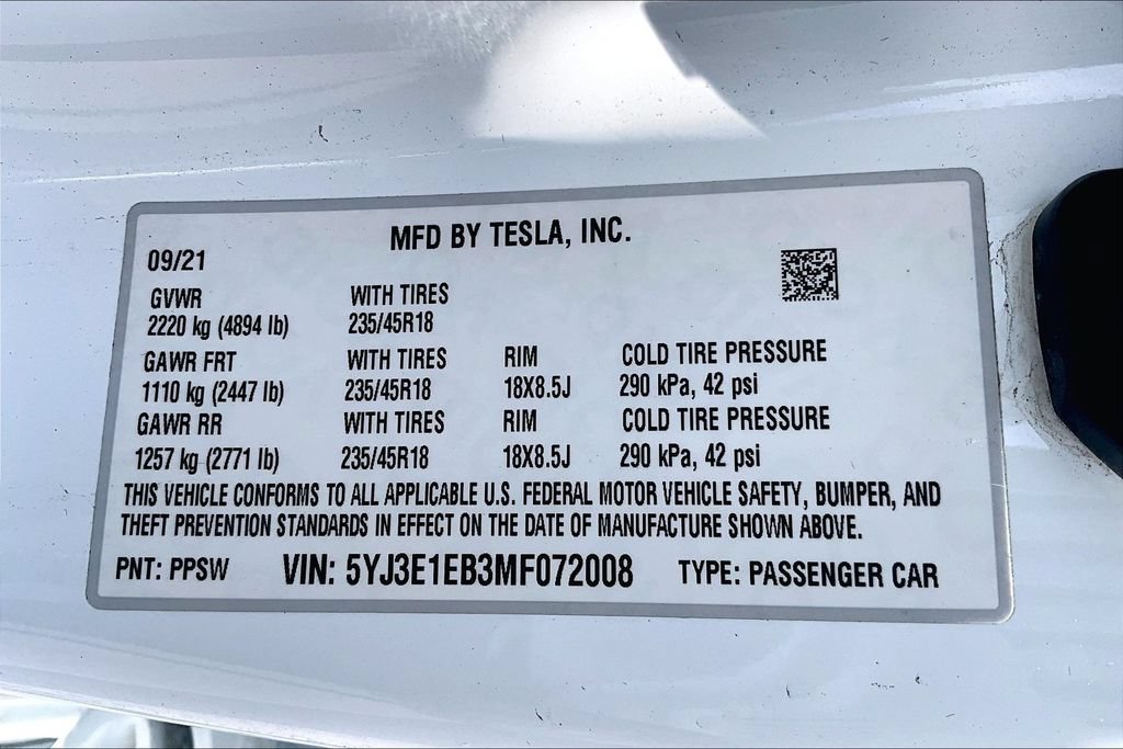 Used 2021 Tesla Model 3 Long Range AWD/4WD image 31