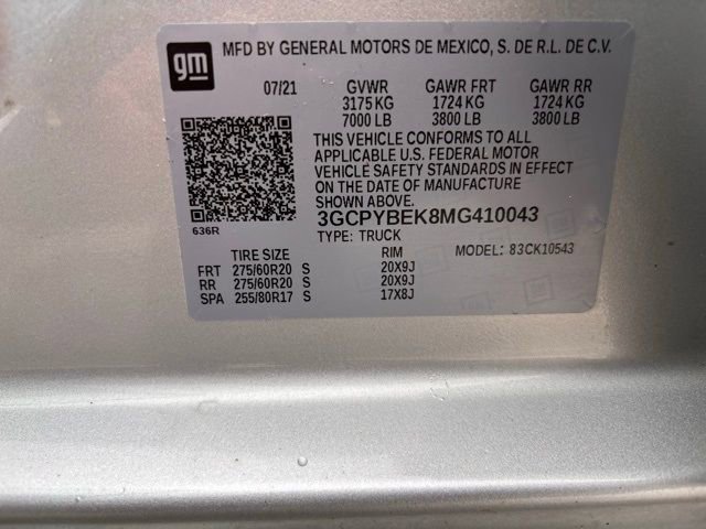 Used 2021 Chevrolet Silverado 1500 Custom image 19