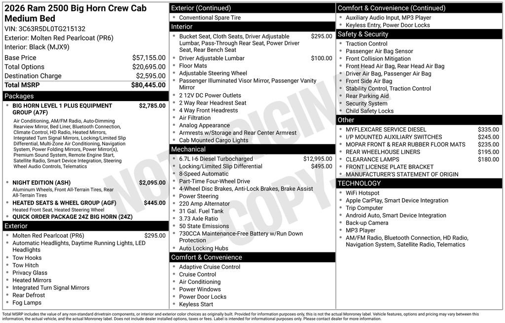 New 2026 RAM 2500 Big Horn AWD/4WD image 6