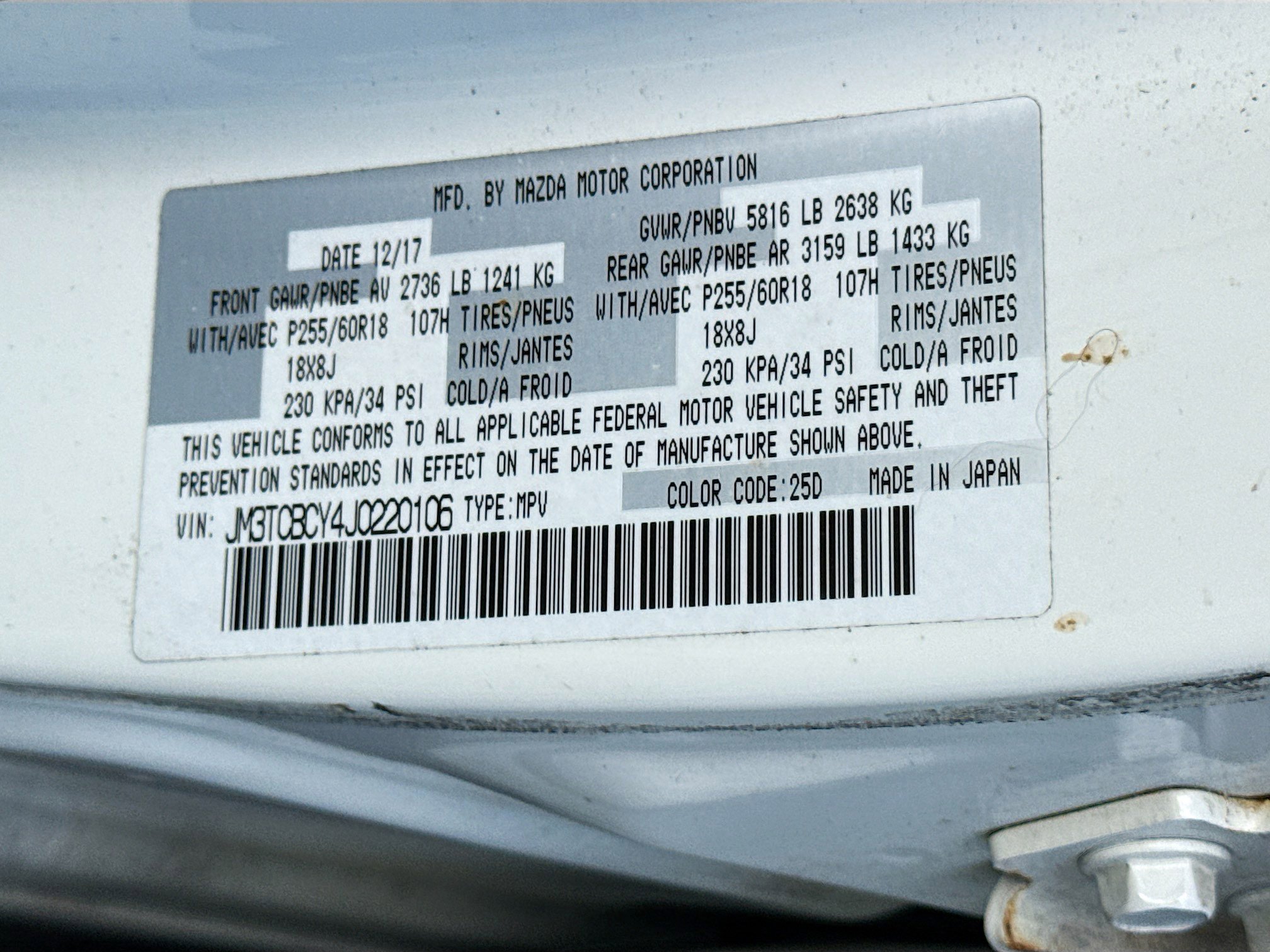 Used 2018 MAZDA CX-9 Touring w/ Touring Premium Package AWD/4WD image 44