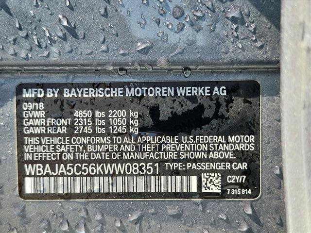 Used 2019 BMW 530i w/ Convenience Package RWD image 15
