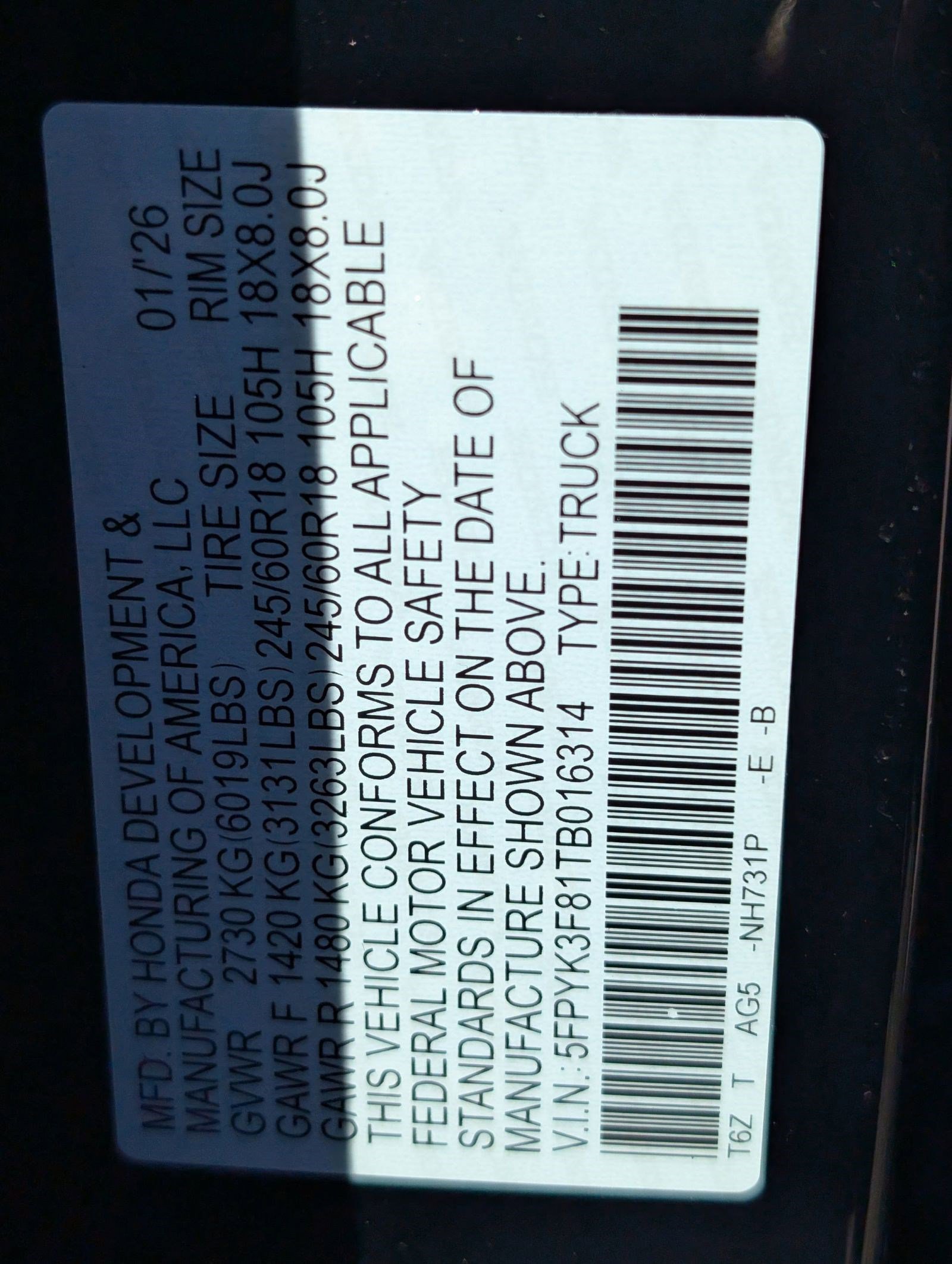 New 2026 Honda Ridgeline Black Edition image 20