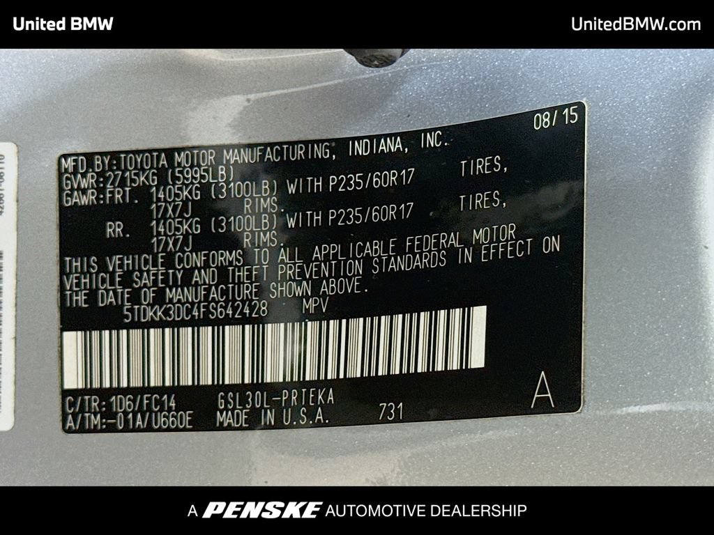 Used 2015 Toyota Sienna LE FWD image 14