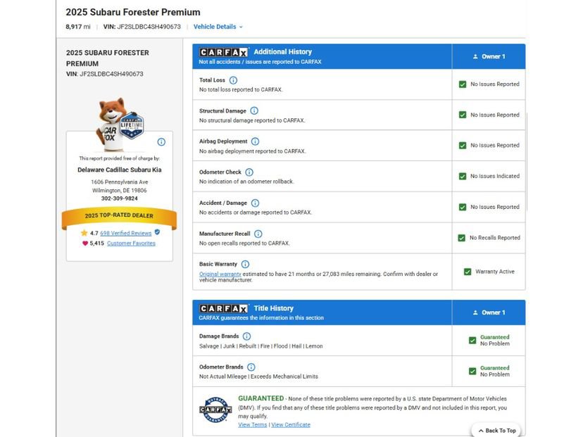 Used 2025 Subaru Forester Premium AWD/4WD image 8