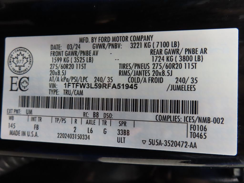 Used 2024 Ford F150 XLT w/ Equipment Group 302A MID AWD/4WD image 65
