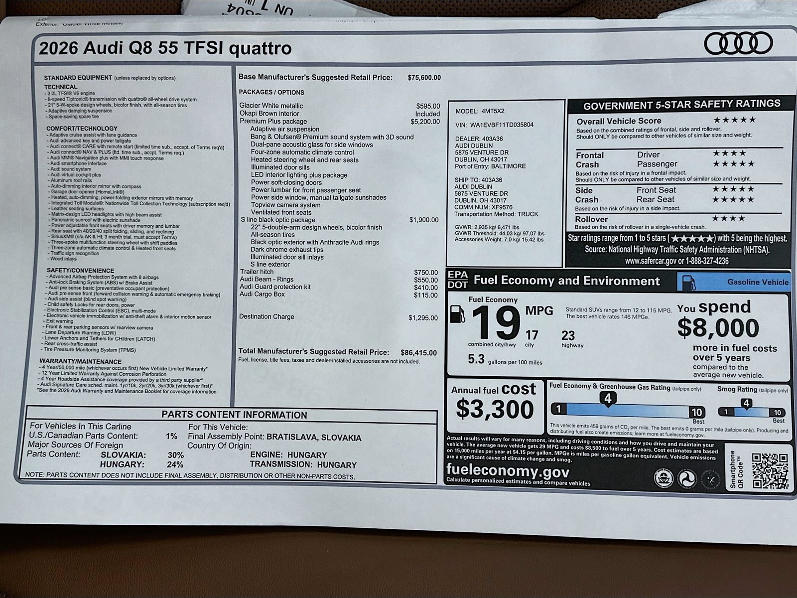 New 2026 Audi Q8 Premium Plus AWD/4WD image 49