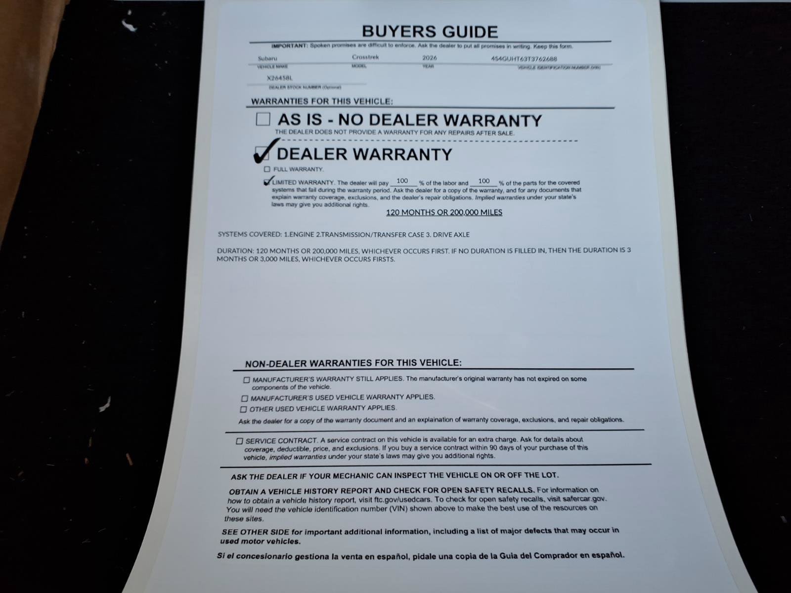 Certified 2026 Subaru Crosstrek 2.5i Wilderness w/ Crosstrek Mirror Package AWD/4WD image 35