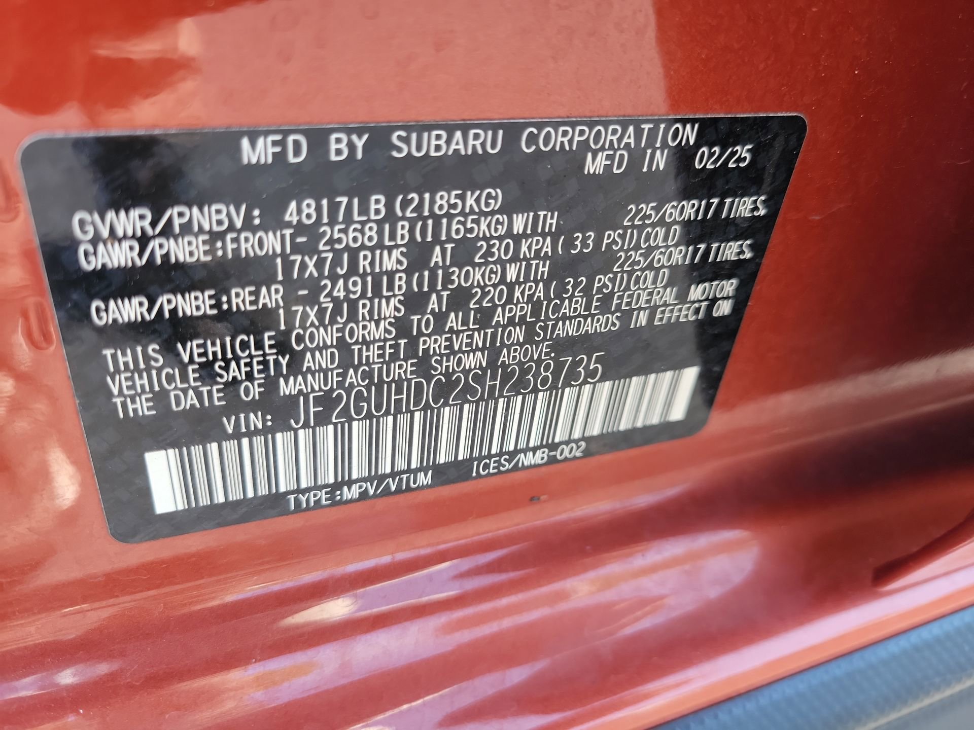Used 2025 Subaru Crosstrek 2.0i Premium AWD/4WD image 33