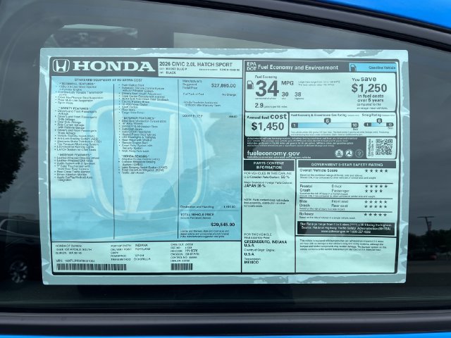New 2026 Honda Civic Sport image 30