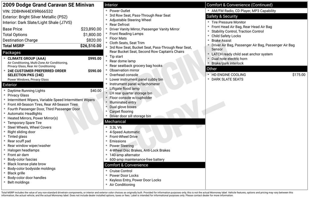 Used 2009 Dodge Grand Caravan SE w/ Climate Group FWD image 33