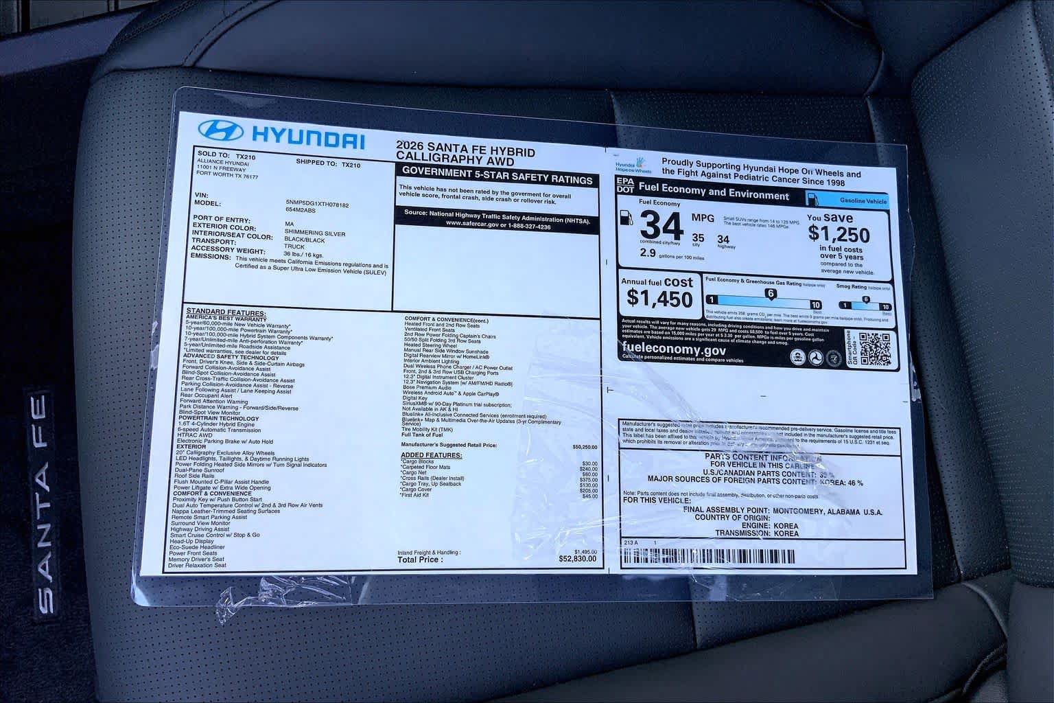 New 2026 Hyundai Santa Fe Calligraphy AWD/4WD image 18