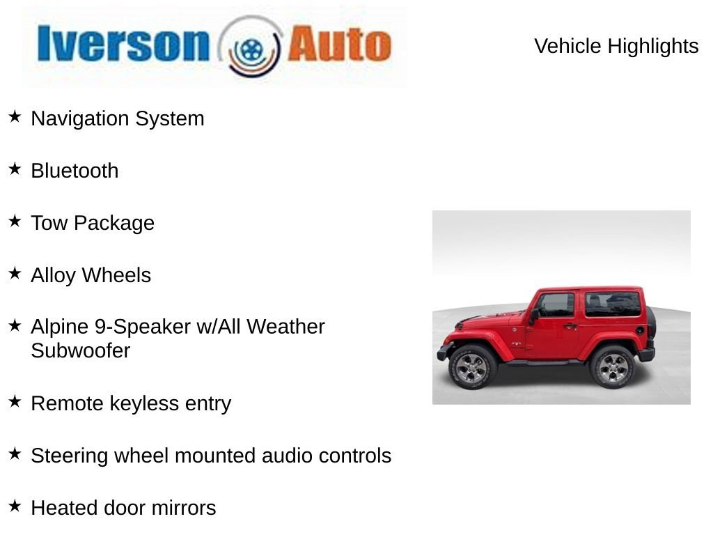 Used 2018 Jeep Wrangler Sahara w/ Connectivity Group AWD/4WD image 2