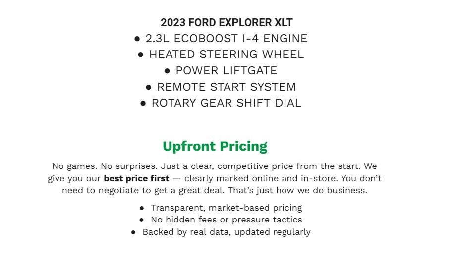 Certified 2023 Ford Explorer XLT w/ Equipment Group 202A AWD/4WD image 2