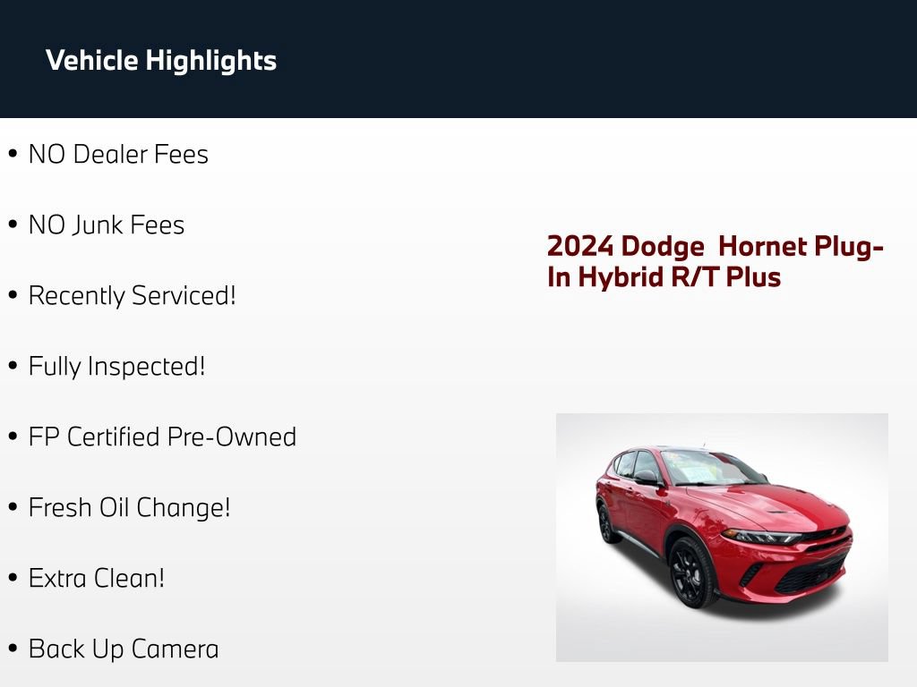 Used 2024 Dodge Hornet R/T Plus w/ R/T Blacktop Package AWD/4WD image 71