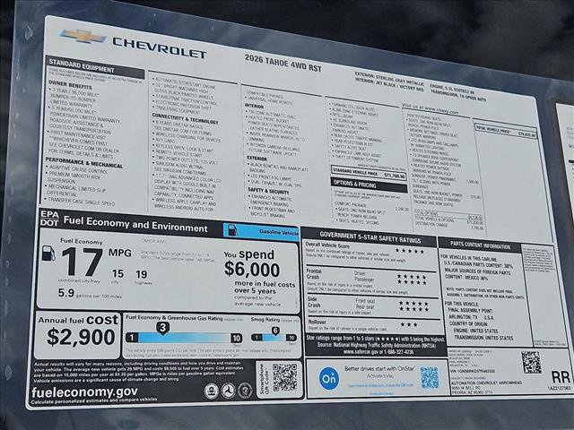 New 2026 Chevrolet Tahoe RST w/ Comfort Package AWD/4WD image 17