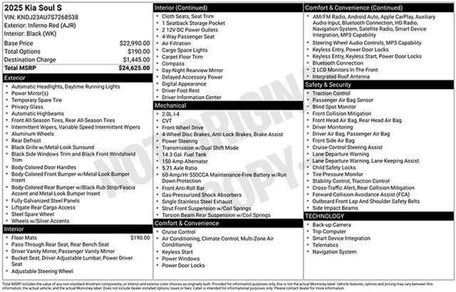 New 2025 Kia Soul S image 7